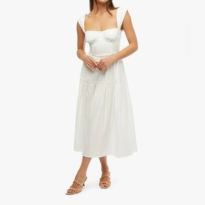 WeWoreWhat White Maxi Dress with Sculpted Bodice